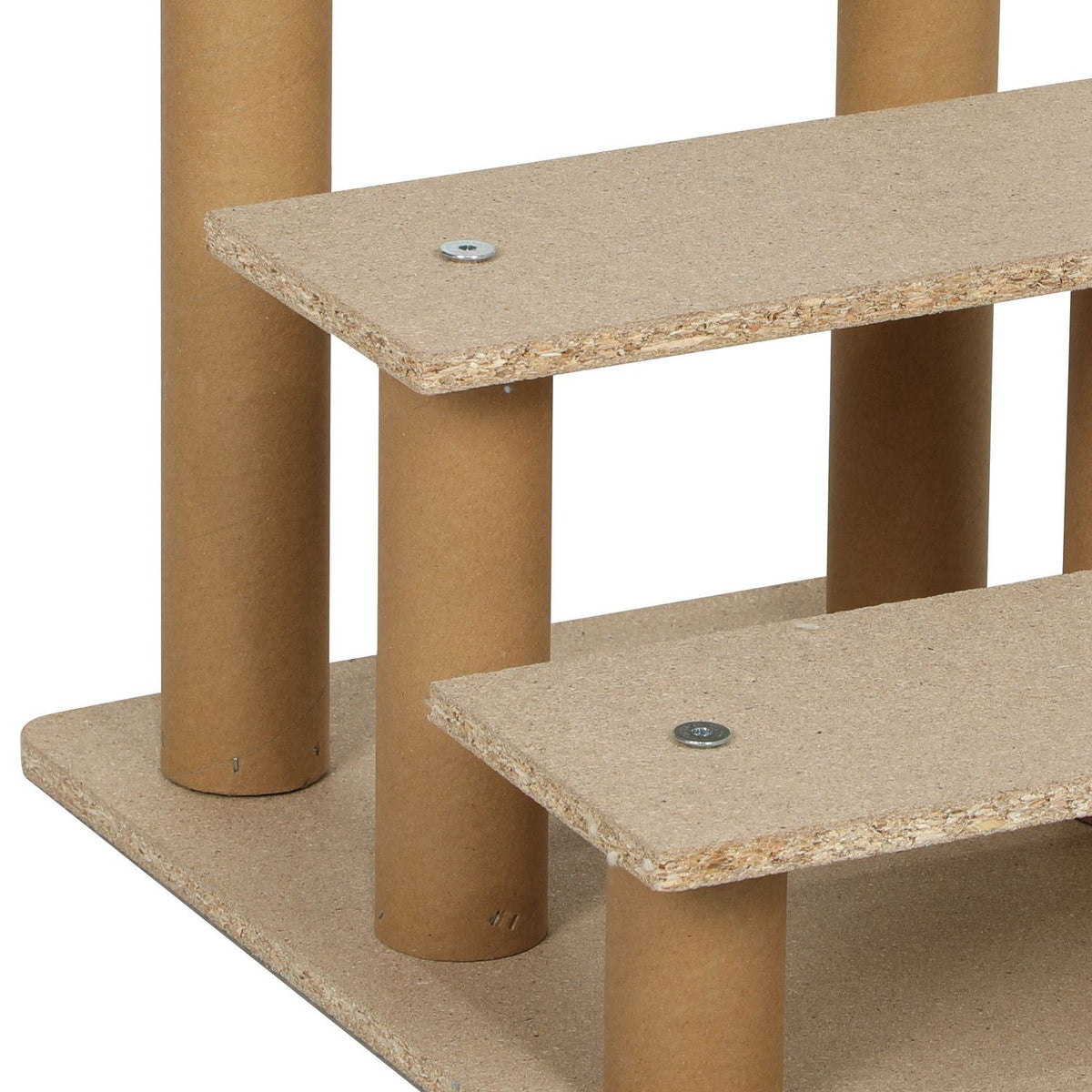 Dog Stairs 3-Step 35 cm Pet Stairs with Plush Look Cat Stairs for Bed Sofa Cats up to 5 kg Light Gray
