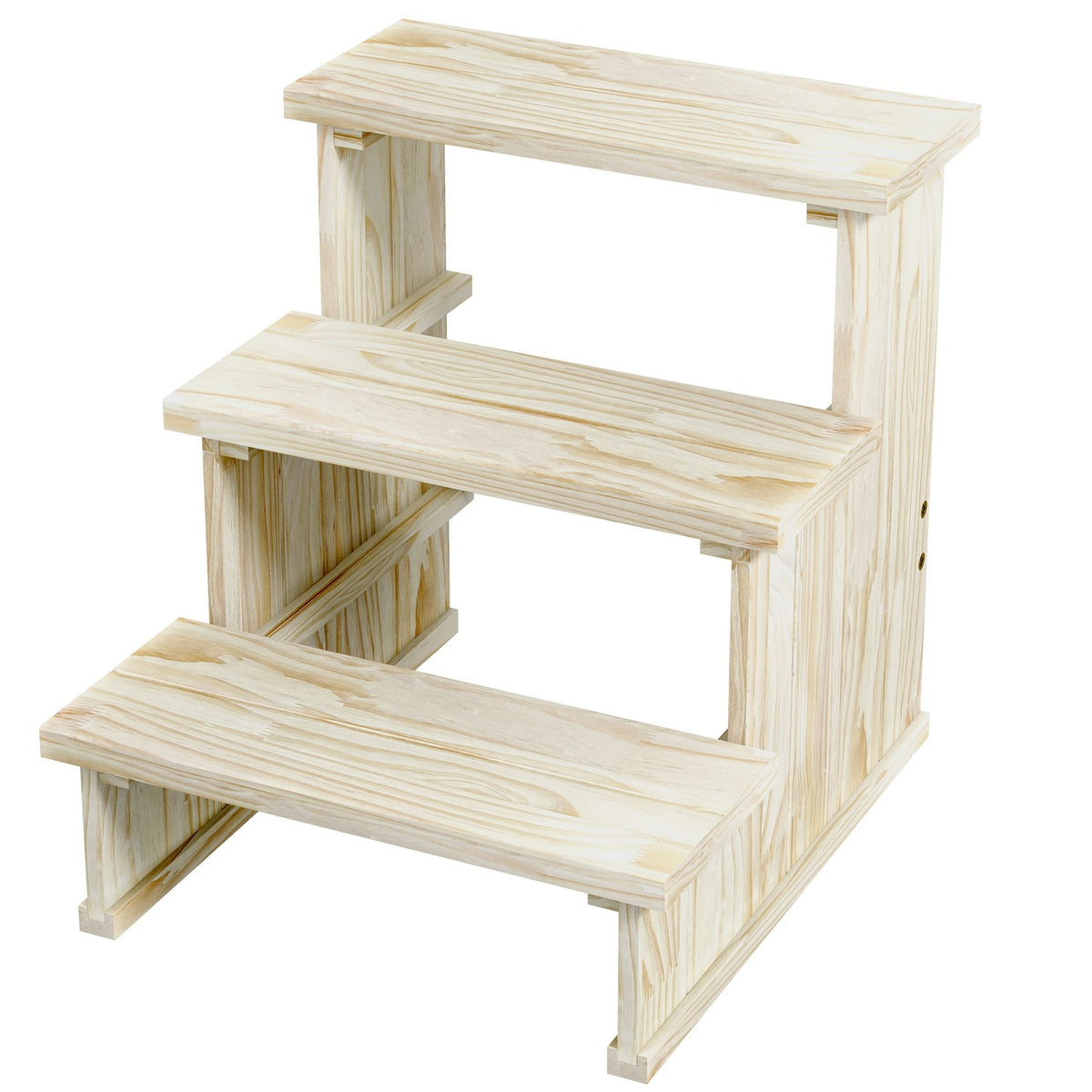 Dog Stairs, 3 Step Wooden Cat Stairs, Pet Stairs, Up To 10 Kg, Natural, Pet Ladder For Small Dogs