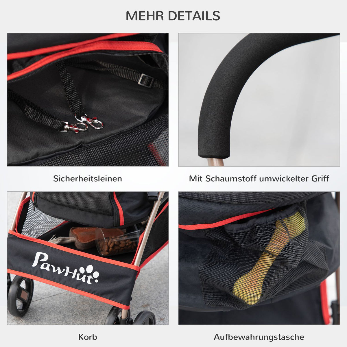 Dog Stroller 2 In 1 Dog Trolley Carry Bag Foldable Dog Stroller With Cushion For Small Dogs Cats Mesh Window Oxford Fabric