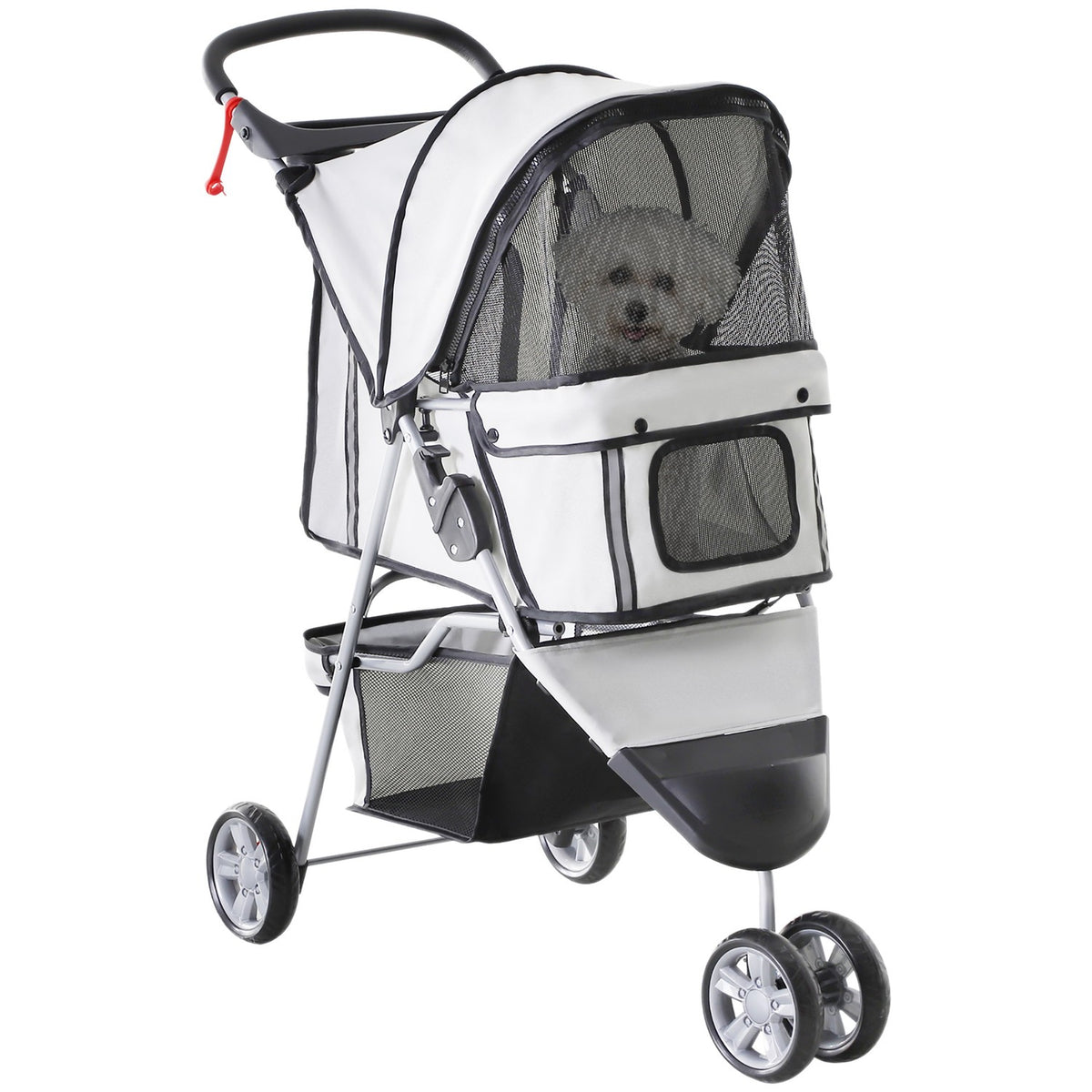 Dog Stroller Dog Buggy Buggy Dogs Cats Multicolored (Grey)