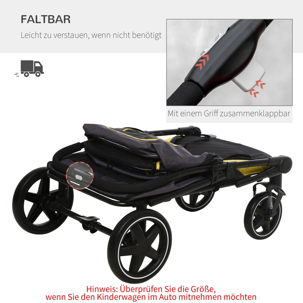 Dog Stroller, Dog Stroller With Cushion, Foldable Cat Stroller With Mesh Window, Safety Leashes, Side Pocket, Oxford Fabric, Dark Gray