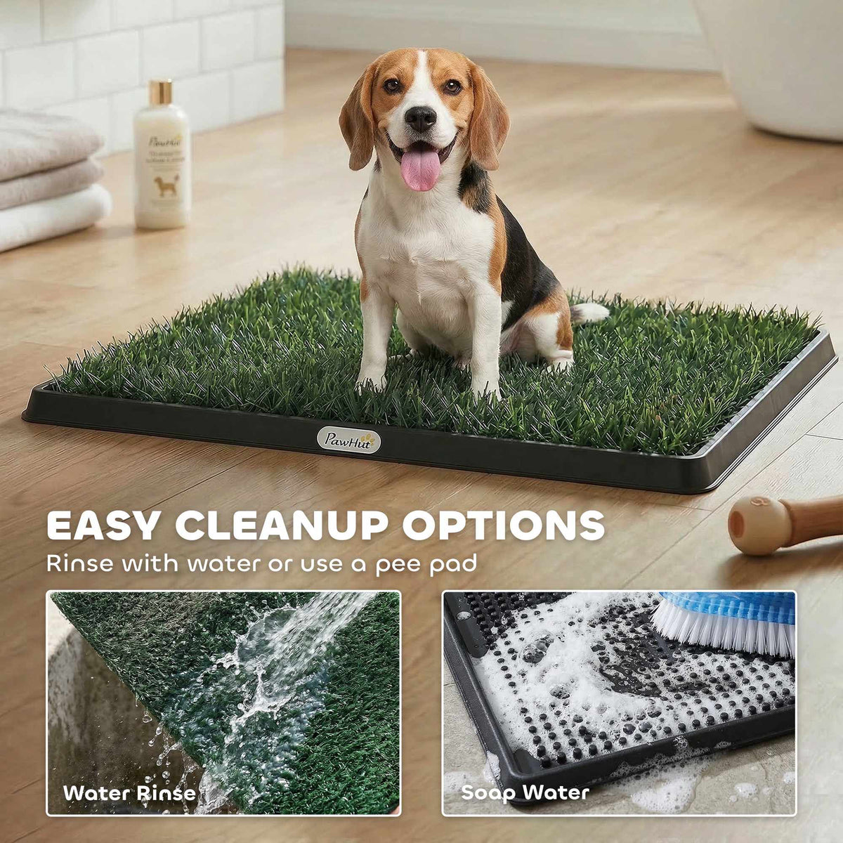 Dog Toilet with Washable Artificial Grass, 76 x 50.5 cm