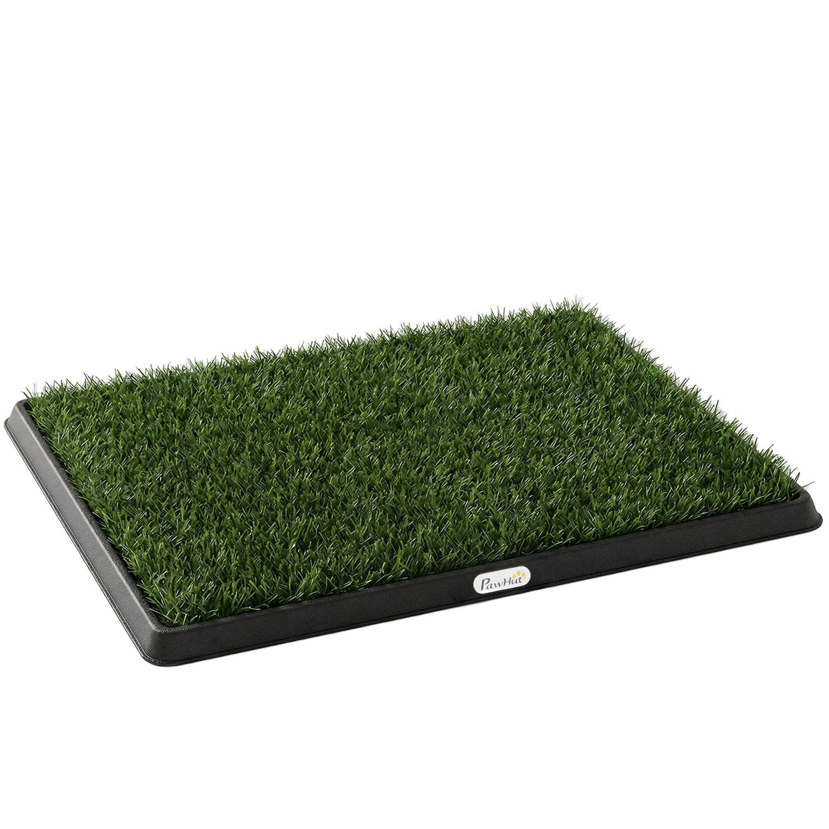 Dog Toilet with Washable Grass Mat, 63 x 50.5 cm, Black/Green