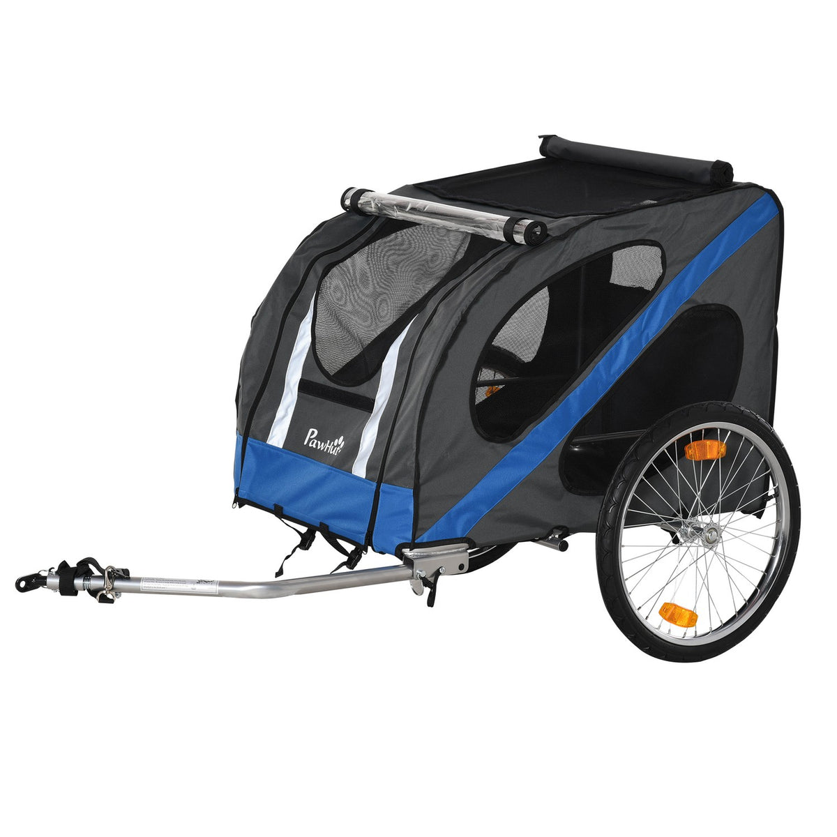 Dog Trailer Bicycle Trailer Dog Transporter Off-Road Dog Bicycle Trailer For Dogs Weatherproof Oxford Fabric Steel Frame