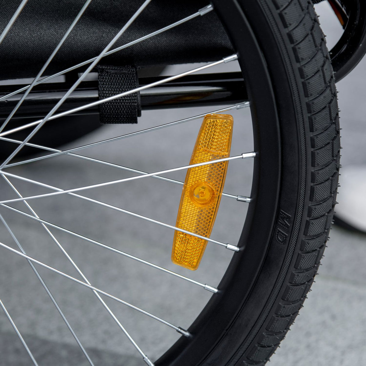 Dog Trailer, Folding Bicycle Trailer With Mesh Window, Reflectors, Flag, Quick Release, Oxford Cloth, Steel, Yellow, 140 X 71 X 83 Cm