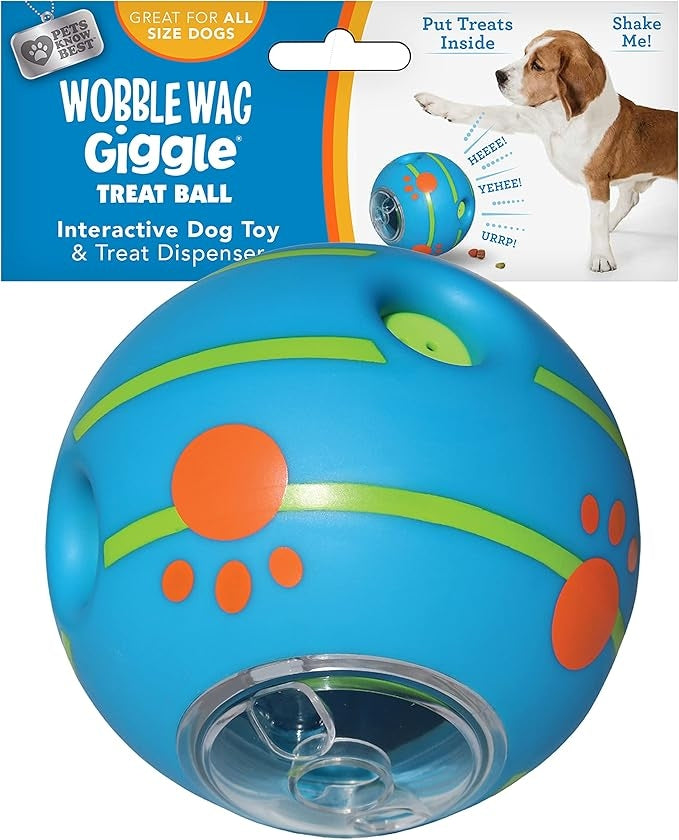Dog Treat Dispenser Ball – Interactive, Giggle Sound