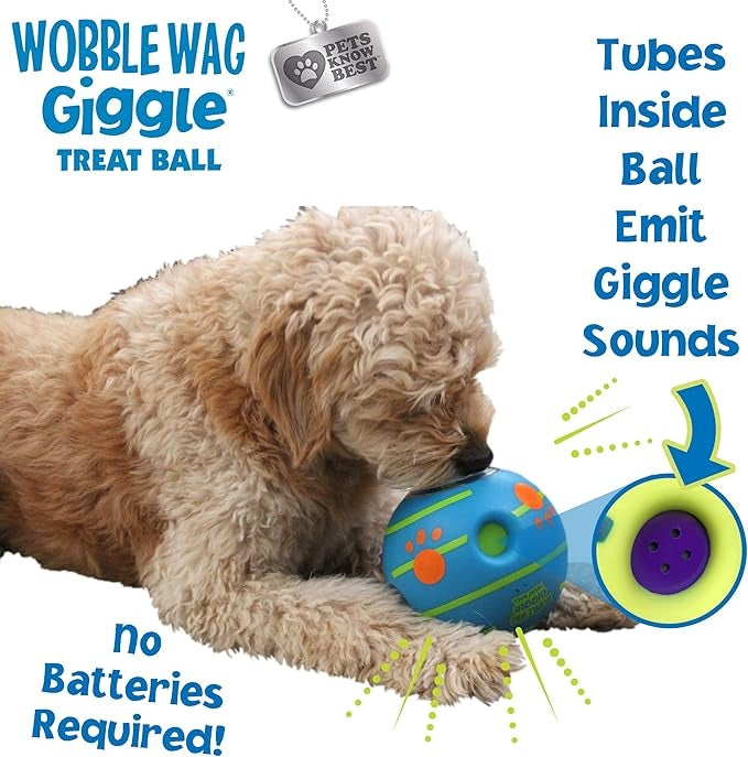 Dog Treat Dispenser Ball – Interactive, Giggle Sound