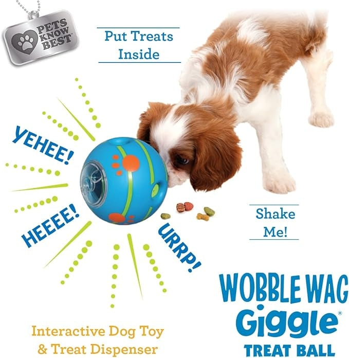 Dog Treat Dispenser Ball – Interactive, Giggle Sound