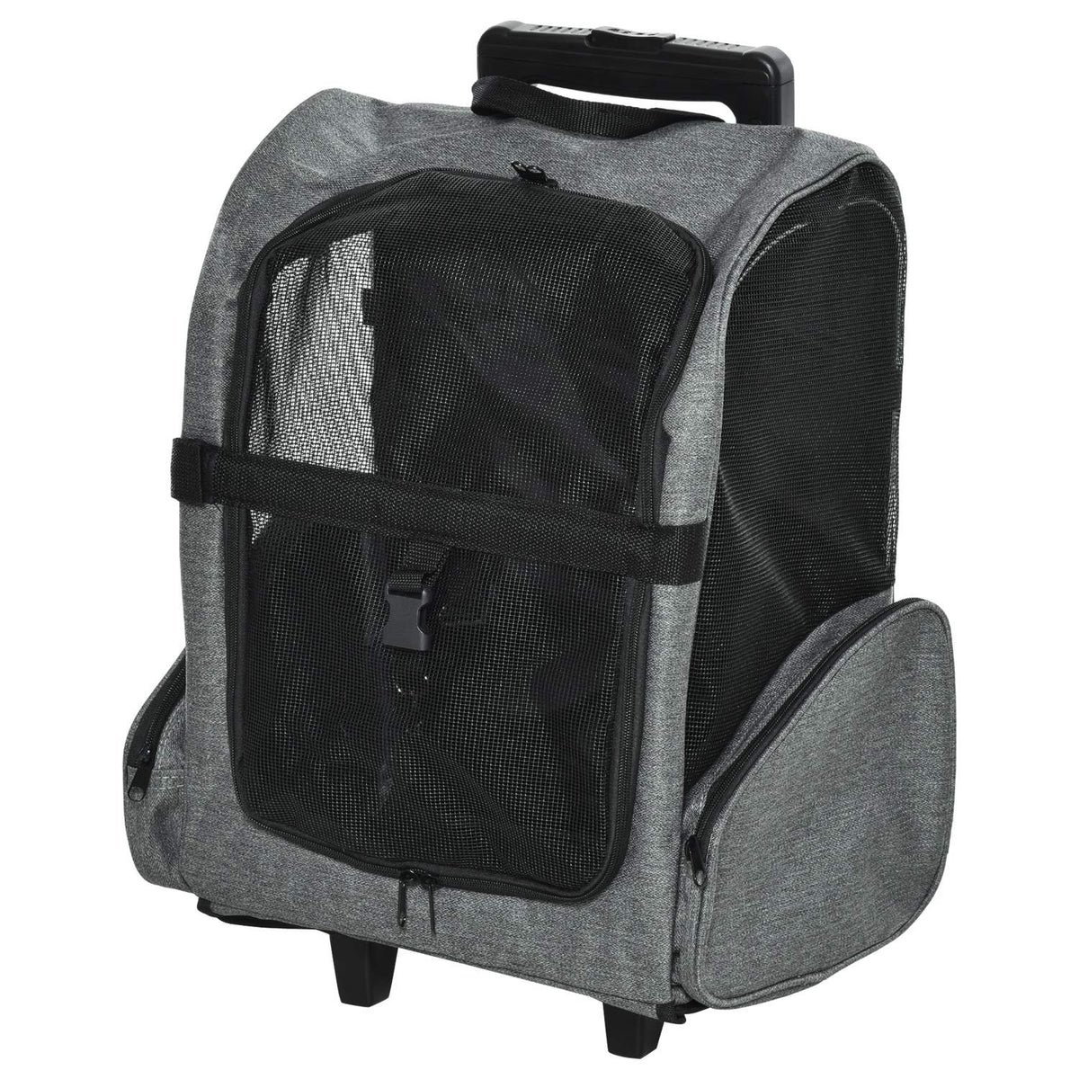 Dog Trolley 2-In-1 Carrier & Pet Backpack For Animals, Breathable Oxford Fabric, With Door & Window