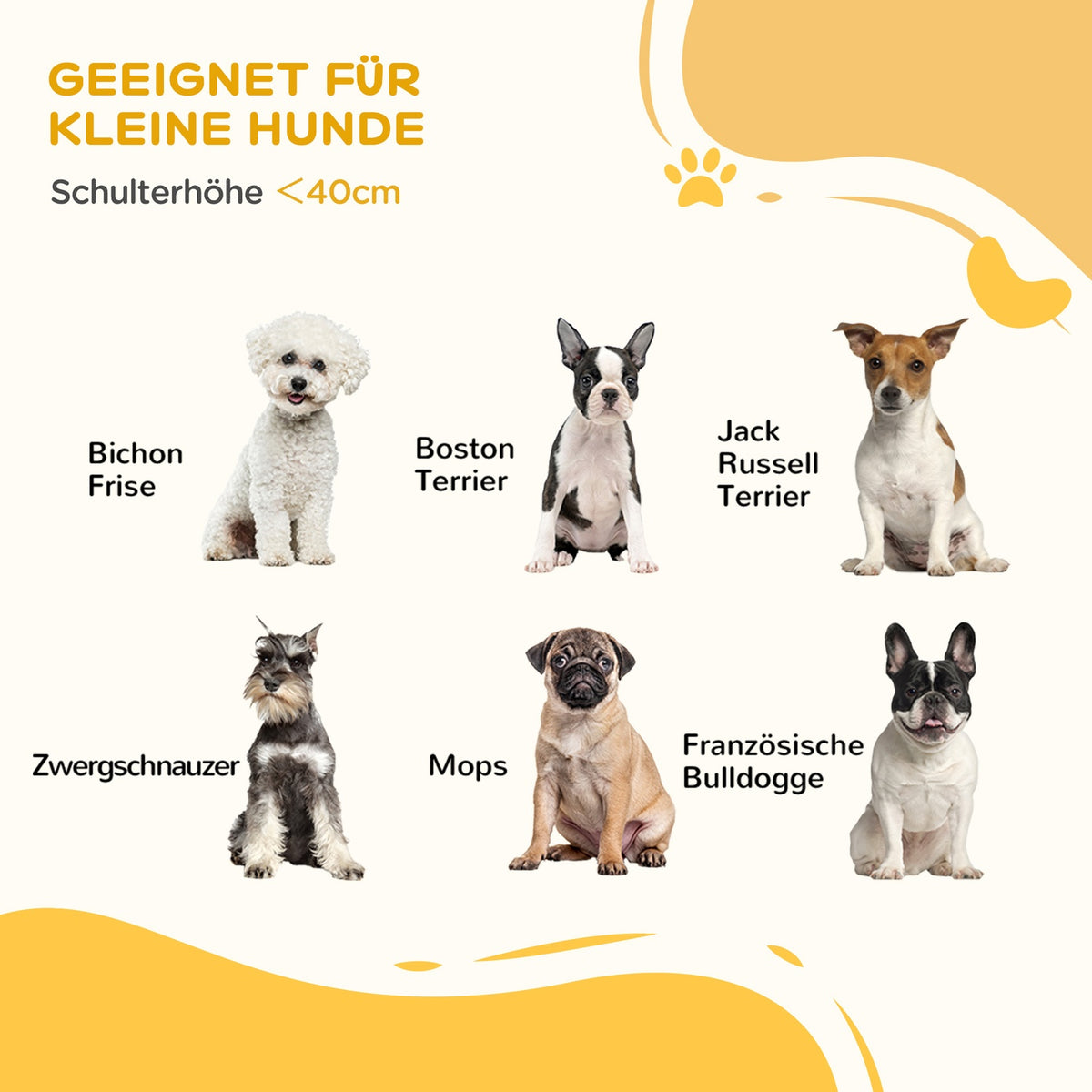 Dog barrier, 4 pieces, 183 x 61 cm, foldable door safety gate made of wood, free-standing dog gate with 2 support feet