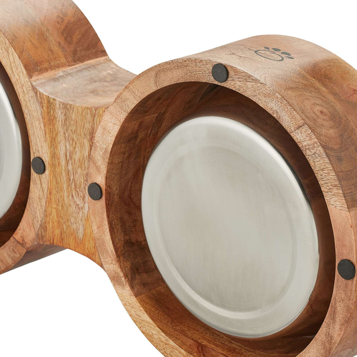 Dog bowl bar with 2 bowls