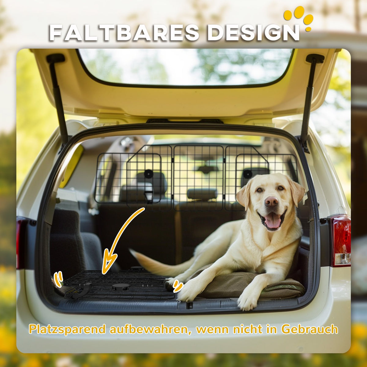 Dog guard car universal trunk grille dog guard divider adjustable steel black 93-150 x 42 cm