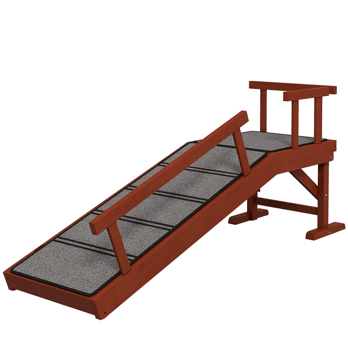 Dog ramp, up to 30 kg, pet ramp with removable railings, non-slip boot ramp, dog entry aid, 125 x 40 x 56 cm