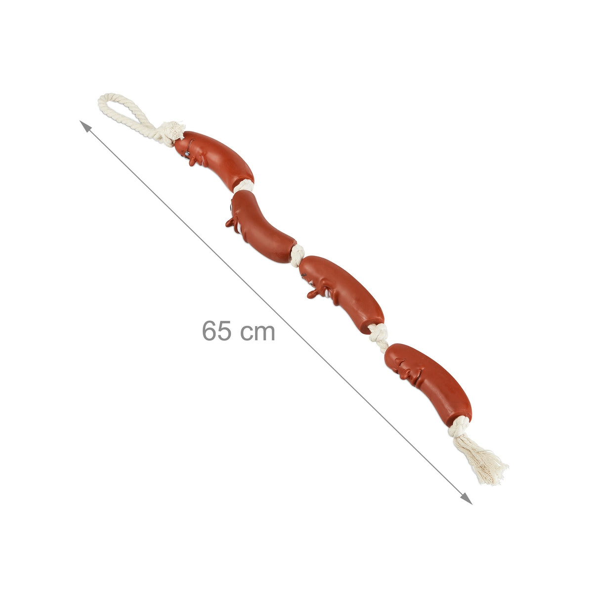 Dog toy sausage chain set of 4