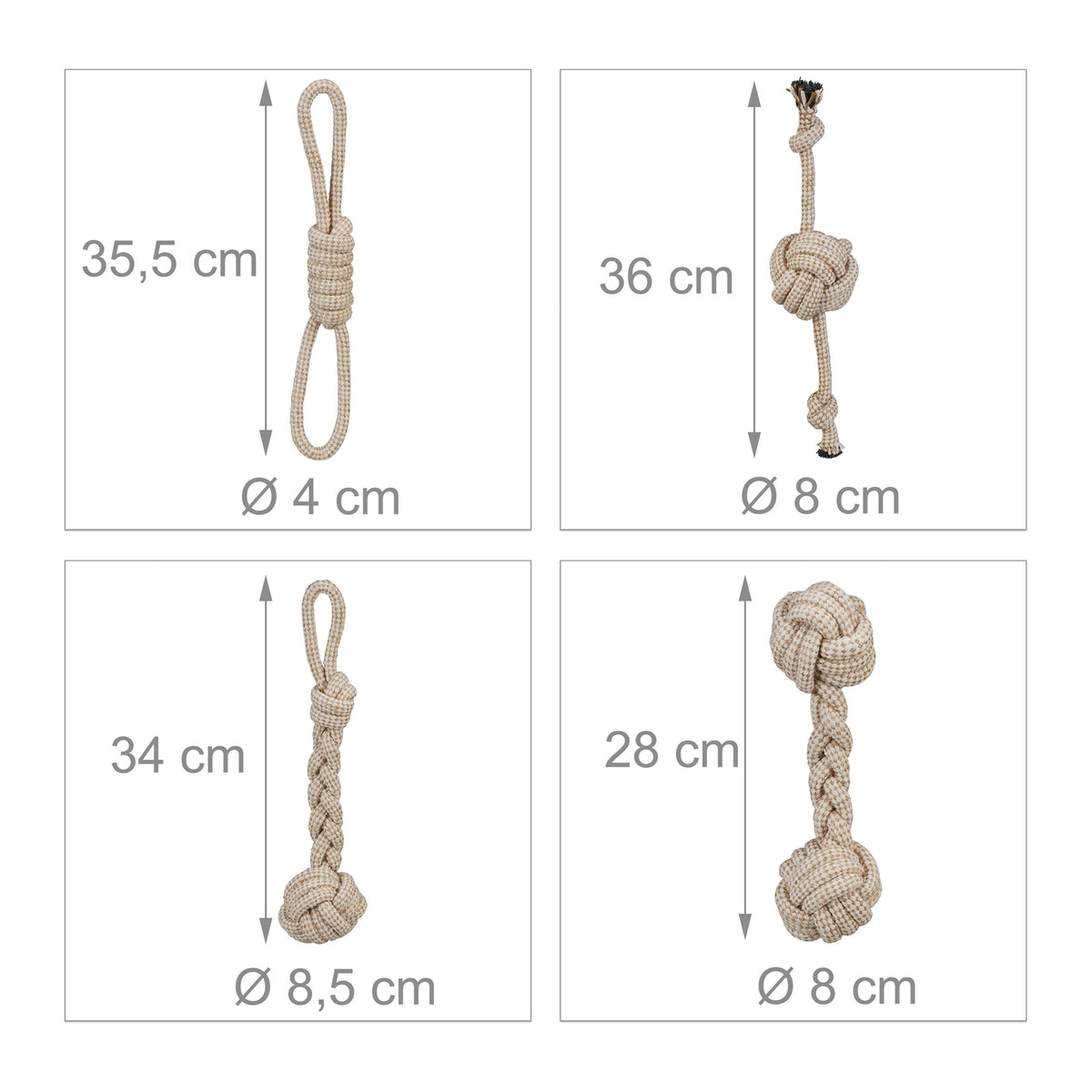 Dog toy set in 7 parts
