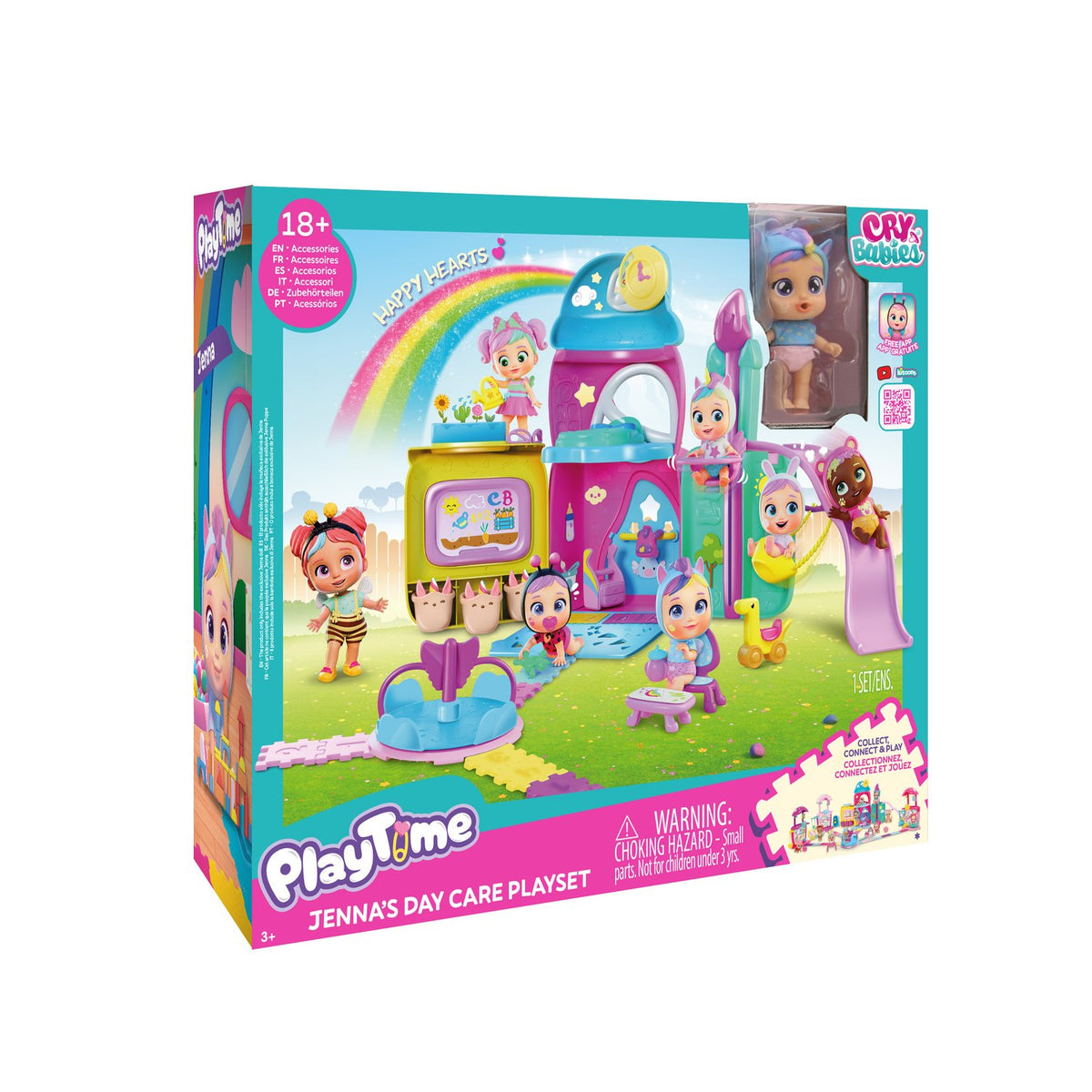 Doll Daycare Playset with Slide and Accessories