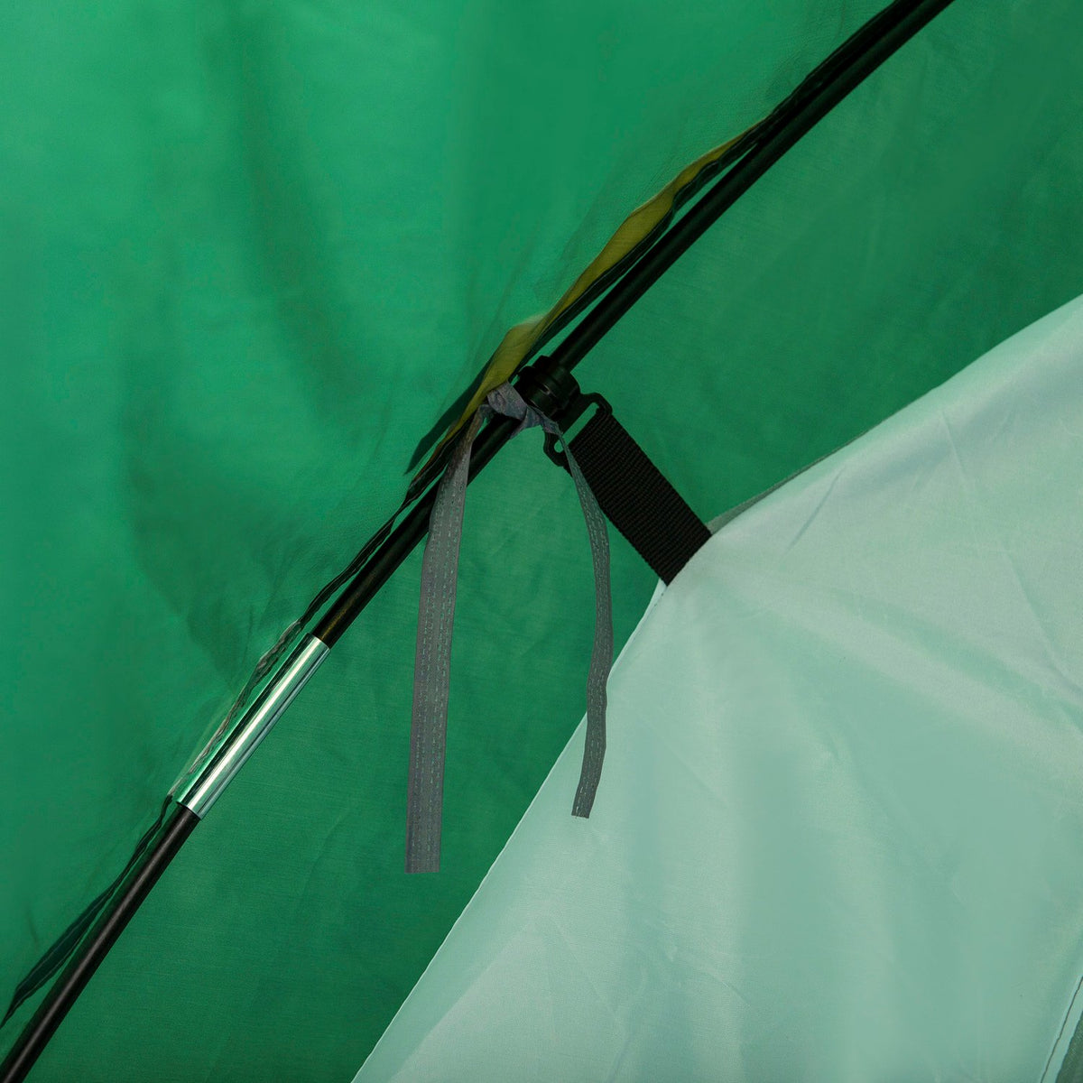Dome Tent 2-3 Persons 190T Fiberglass Polyester Green+Yellow 325X183X130Cm Pegs