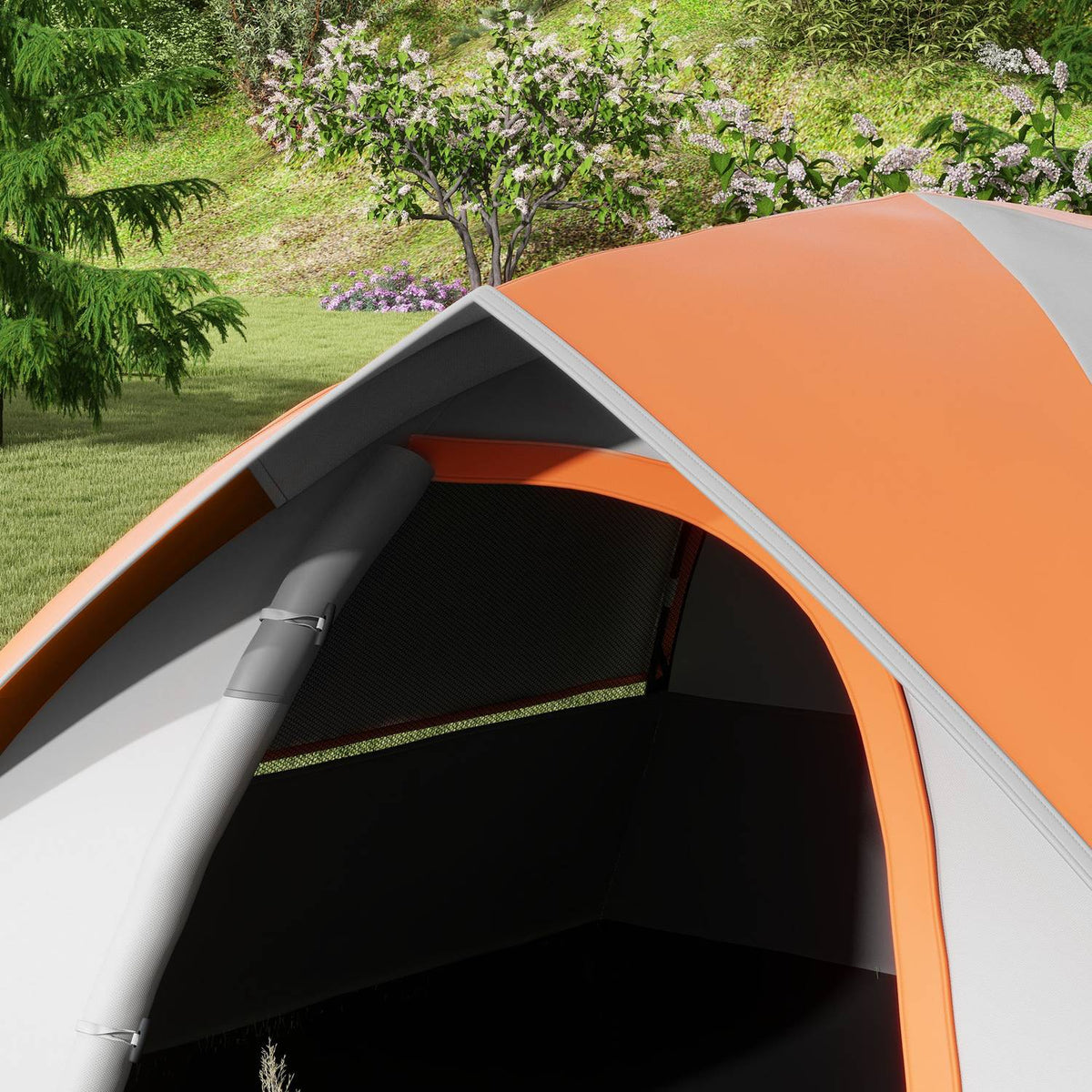 Dome tent for 2 people, lightweight, stable, waterproof family tent with door and window packing bag, hooks, camping tent with 3000 mm water column tent for camping, travel, trekking, garden