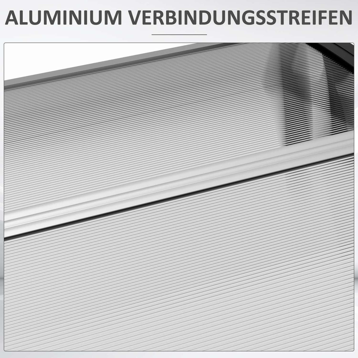 Door Canopy – Polycarbonate, Aluminum, 110x60 cm, Gray