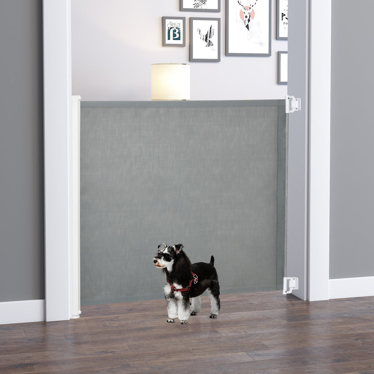 Door Safety Gate Dog Stair Gate Safety Divider Extendable 115Lx82.5Hcm