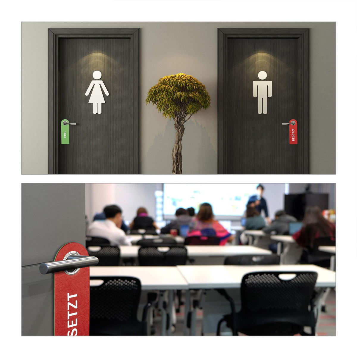 Door Sign Occupied Free Set of 10