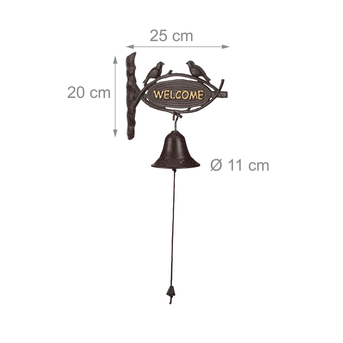 Door bell cast iron WELCOME