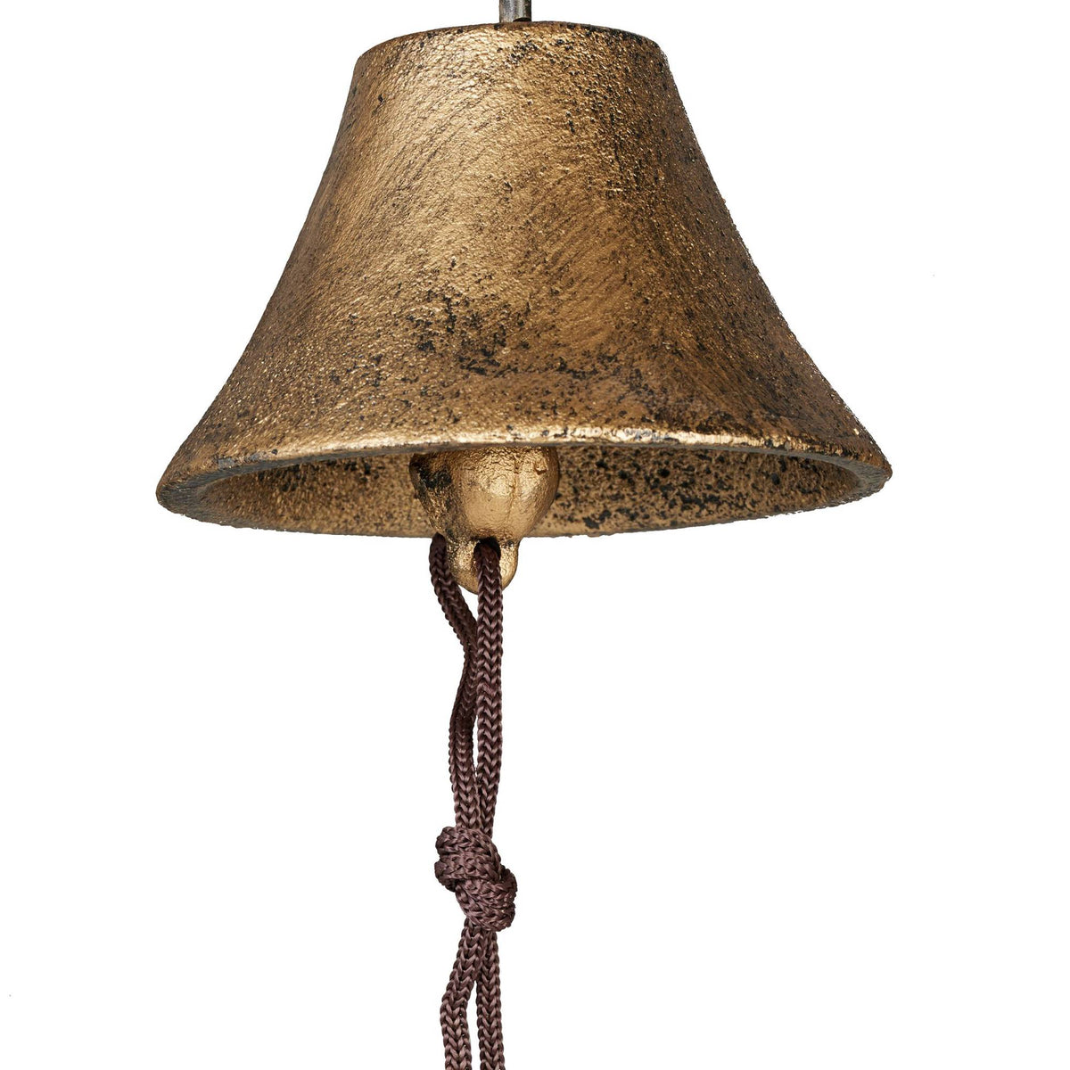 Door bell in cast iron "Key" in gold
