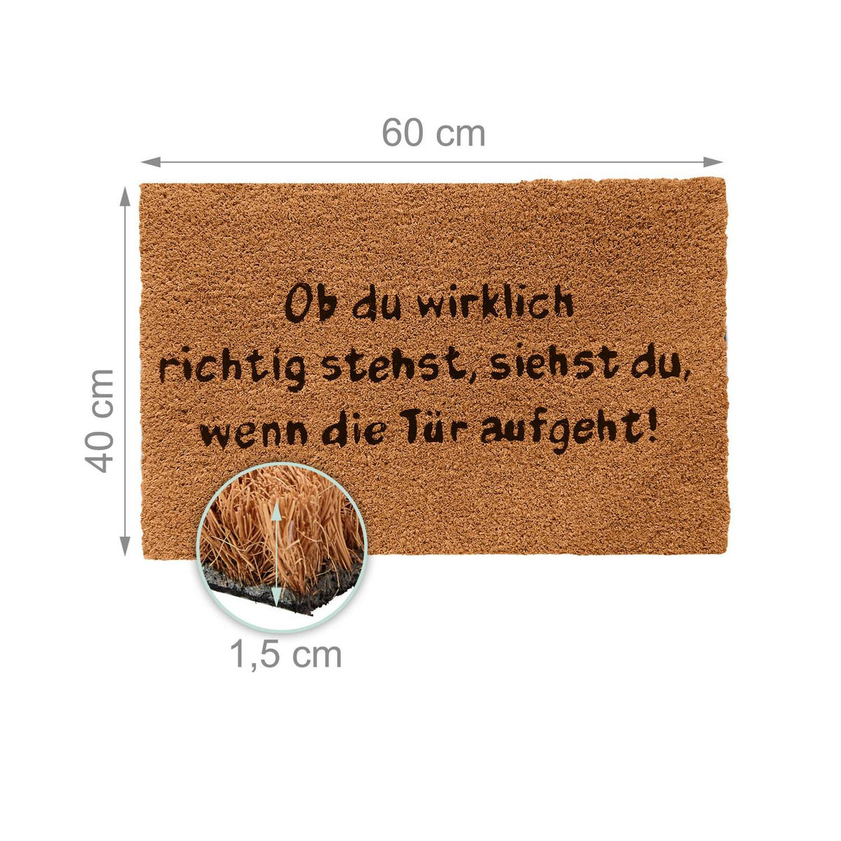 Doormat – Coconut Fiber, Non-Slip, Indoor/Outdoor Use
