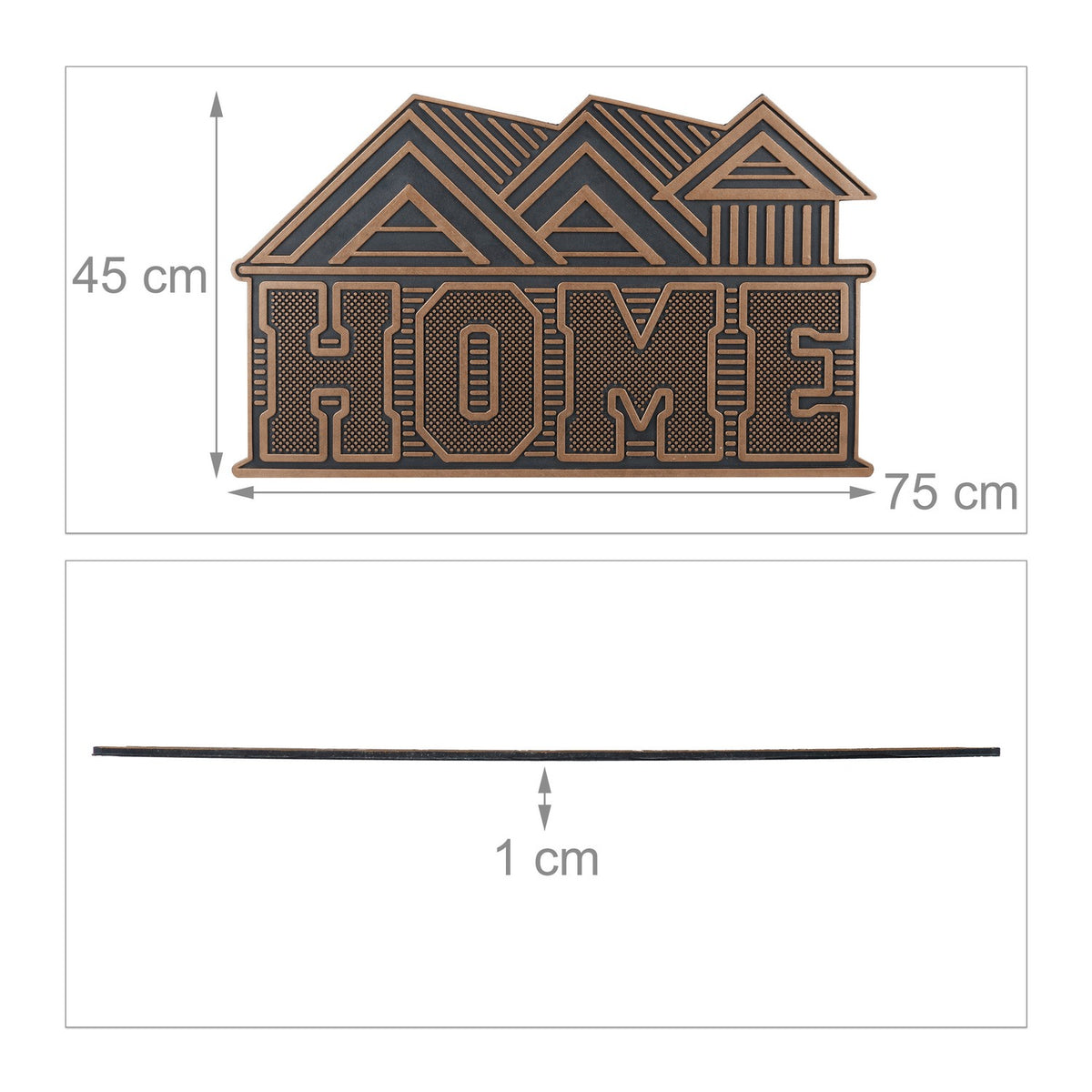 Doormat Rubber Home in copper