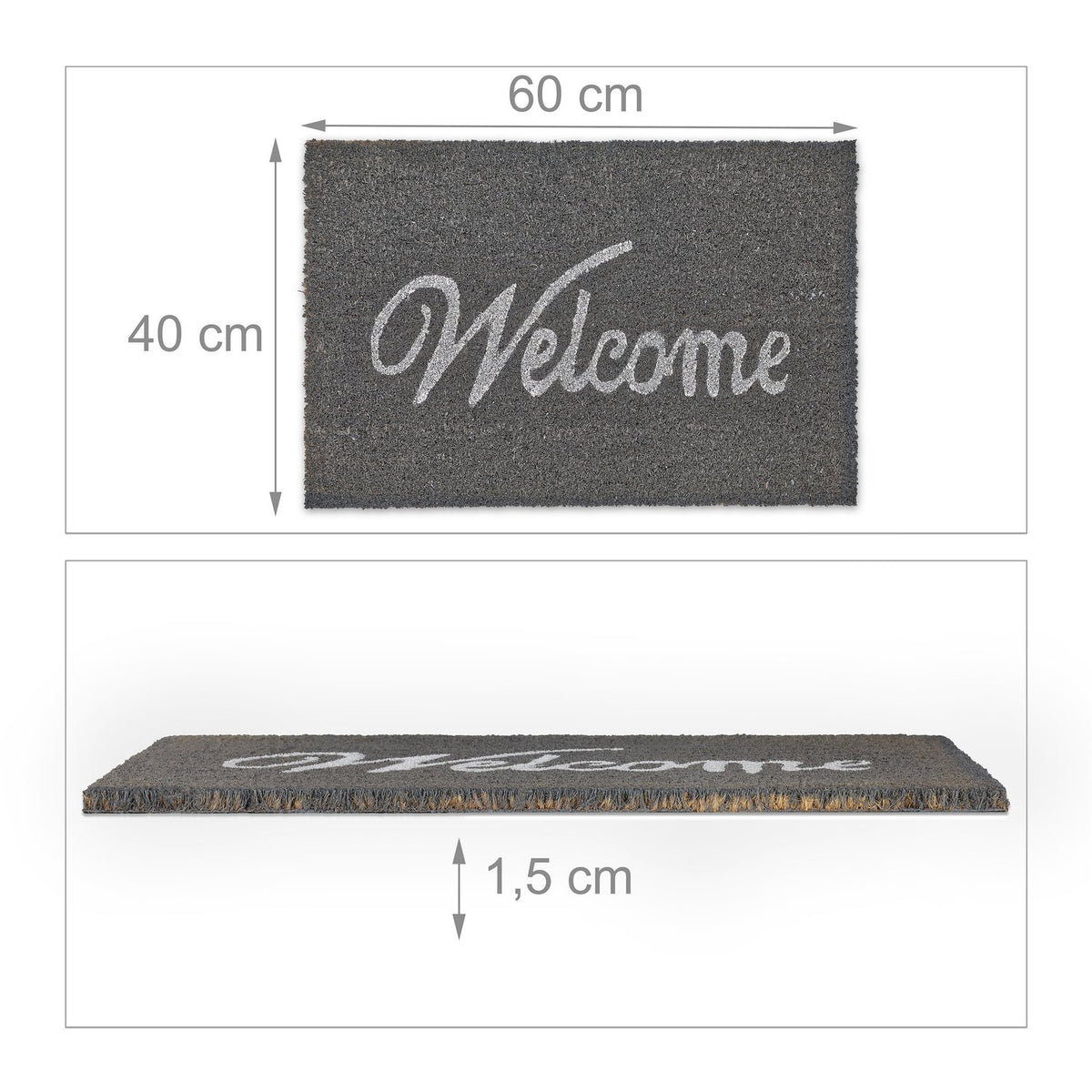 Doormat "Welcome" made of coconut fiber