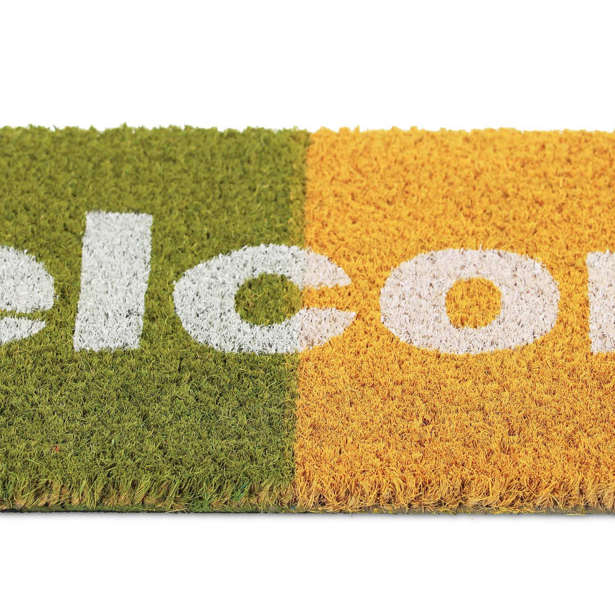 Doormat "Welcome" with rainbow and coconut