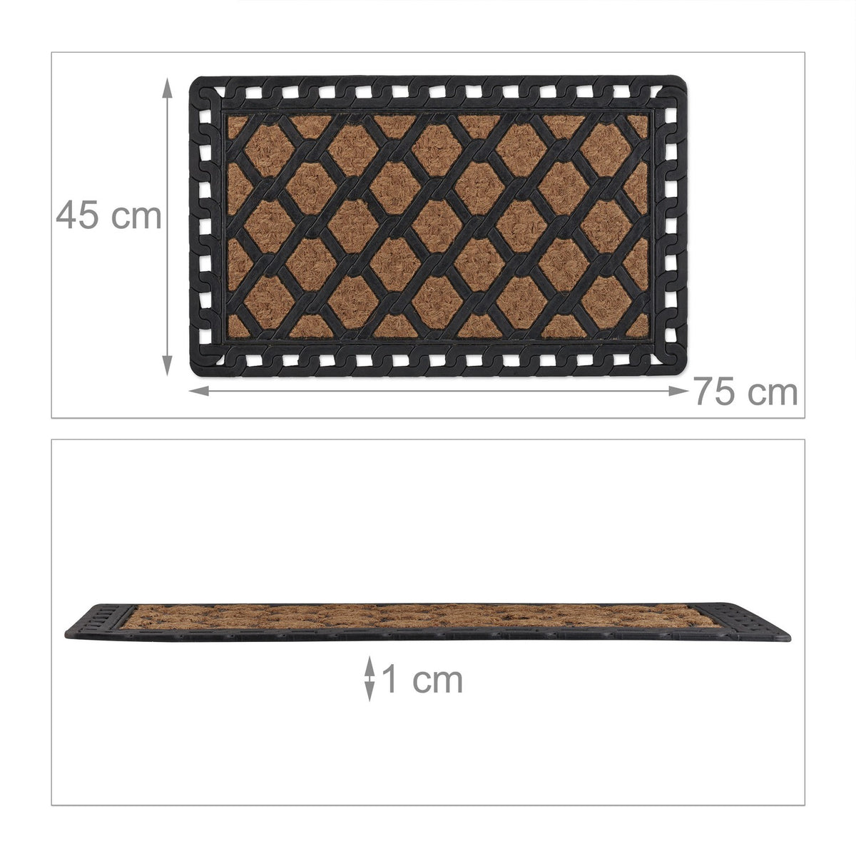 Door mat "chain" rubber & coconut
