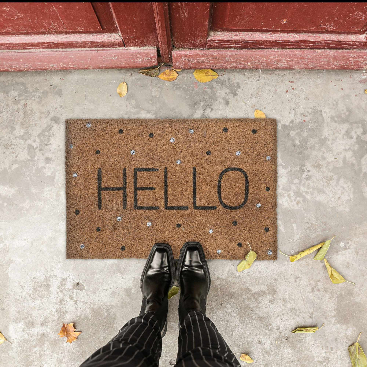 Door mat coconut fiber "Hello"