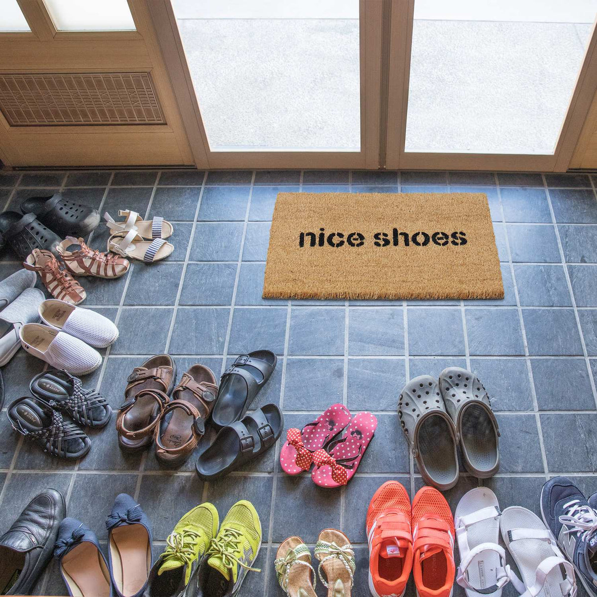 Door mat coconut fiber "Nice shoes"