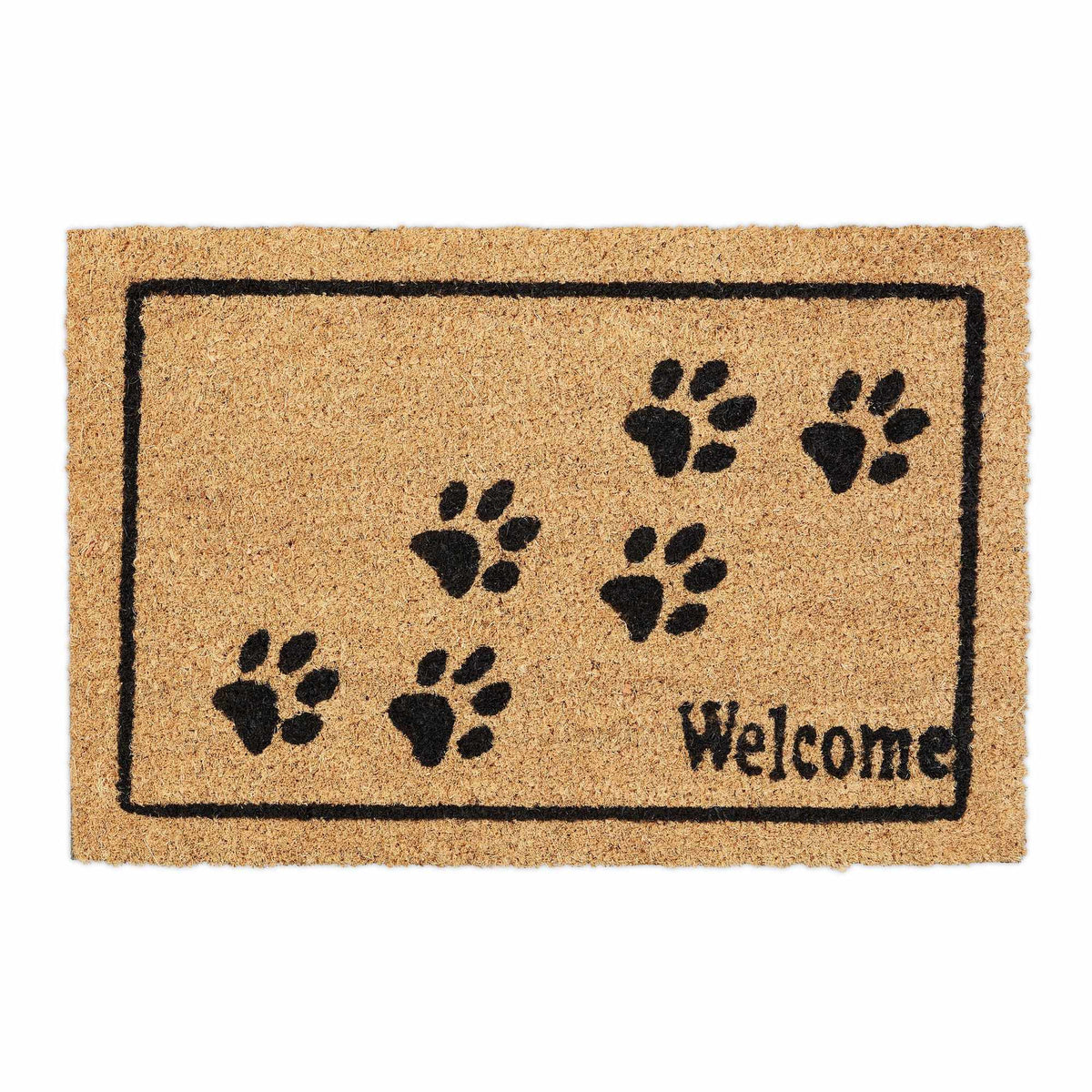 Door mat coconut fiber Welcome with paws