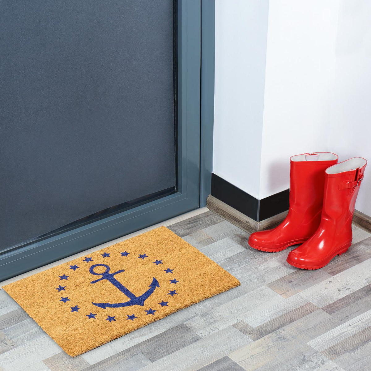Doormat coconut fiber anchors & stars