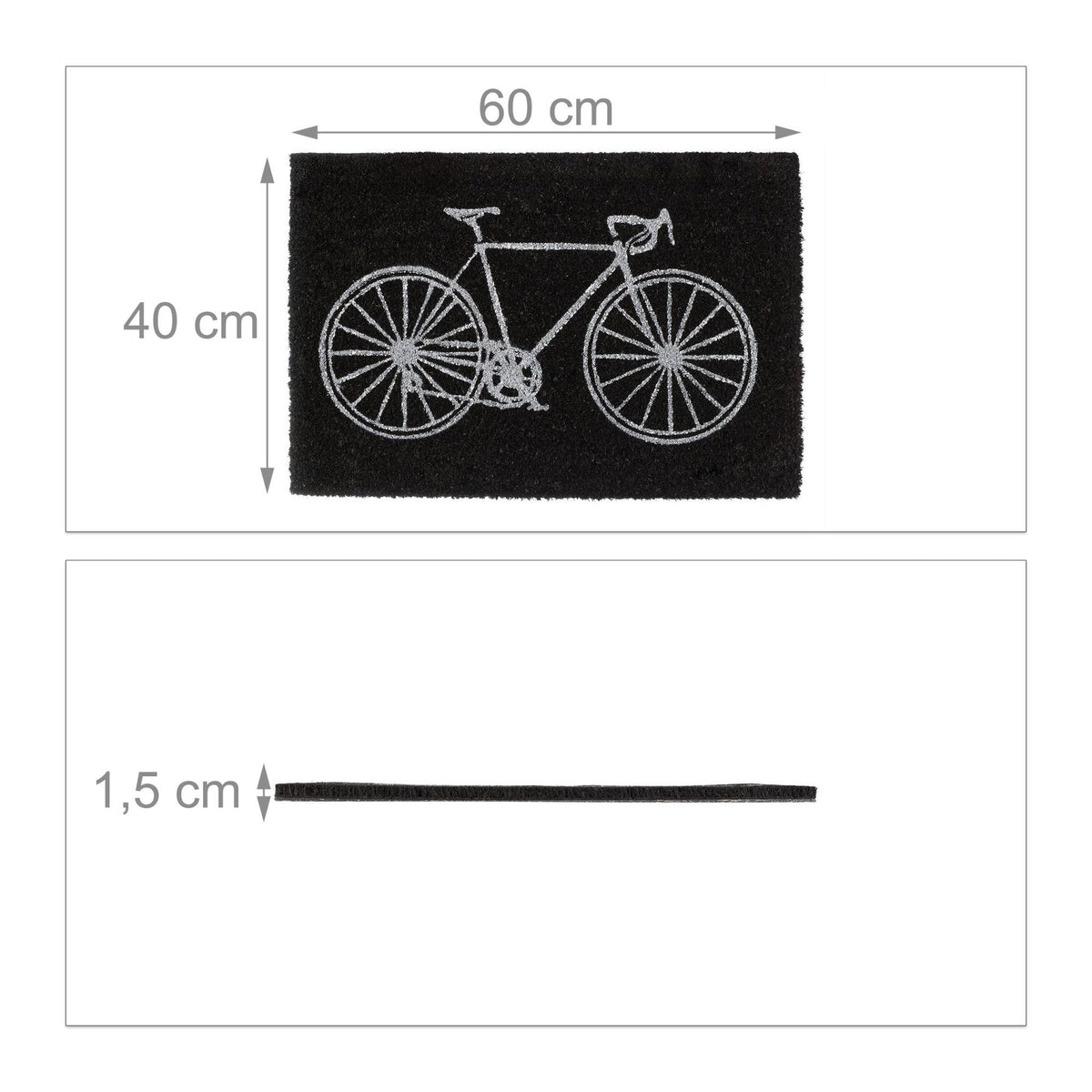 Doormat coconut fiber bicycle