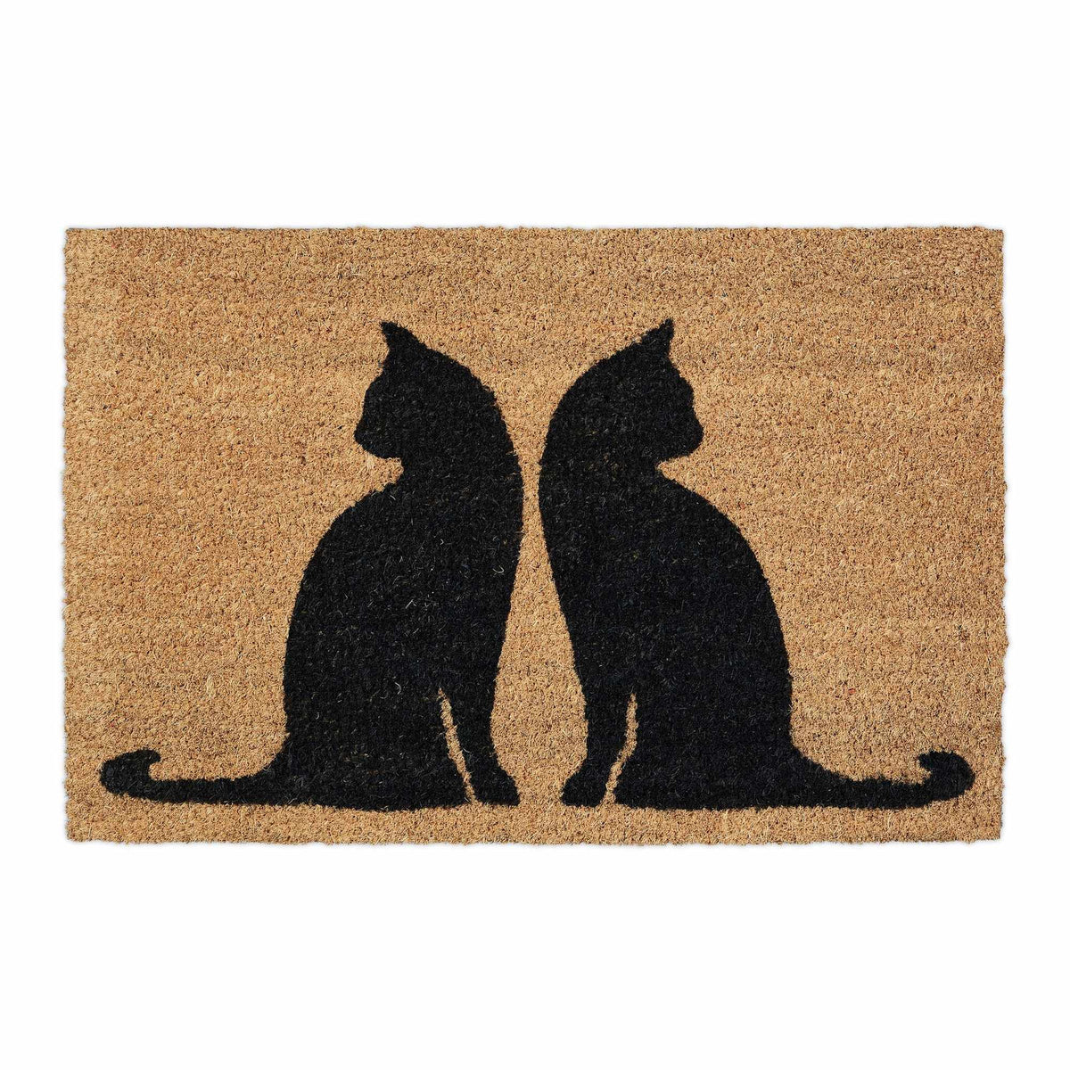 Doormat coconut fiber cats