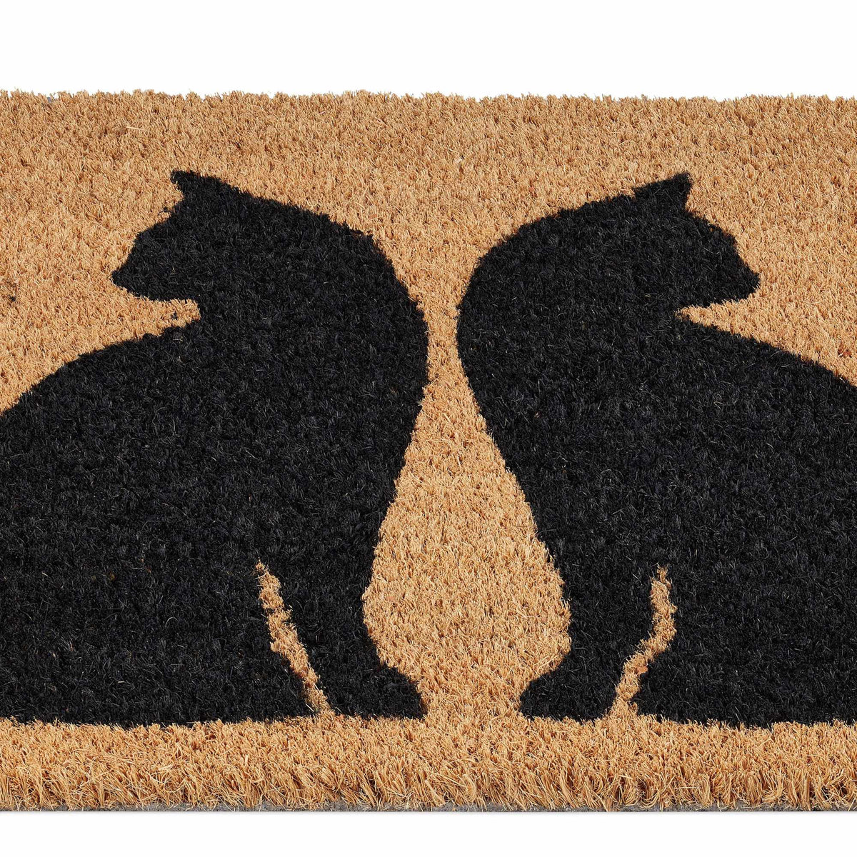 Doormat coconut fiber cats