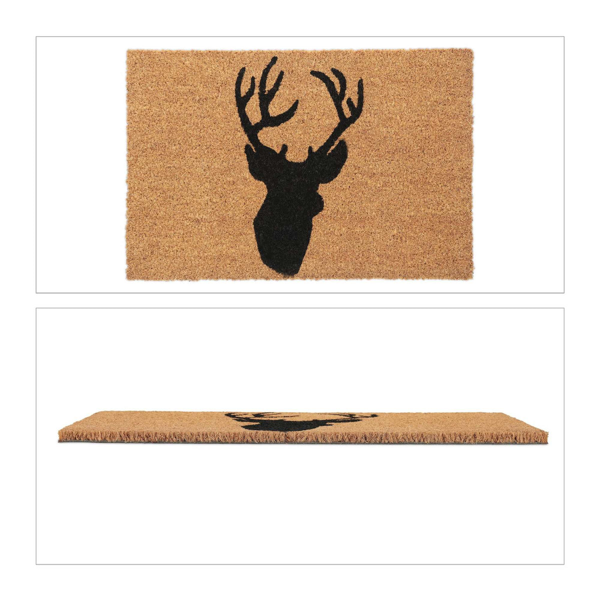 Door mat coconut fiber deer head