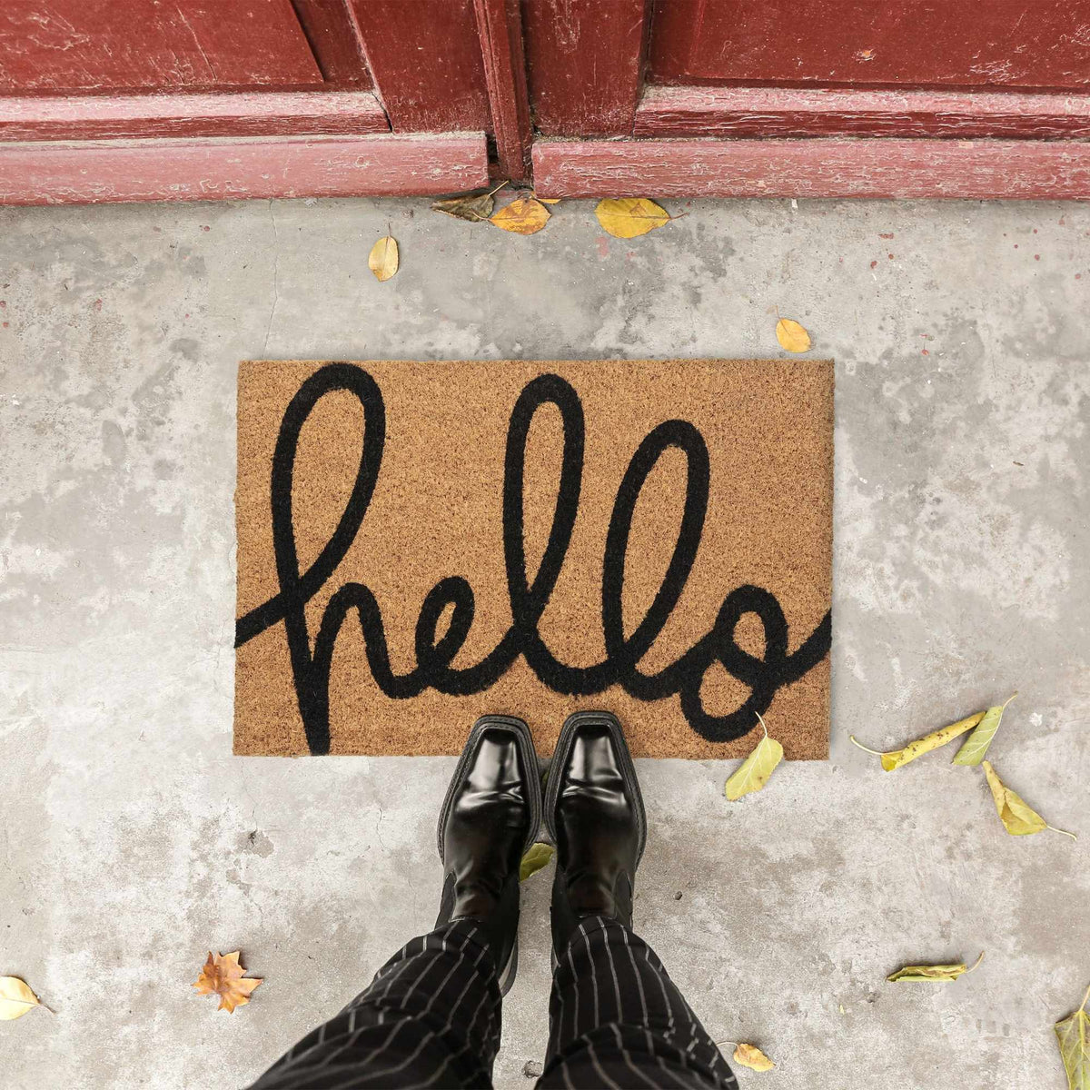 Door mat coconut fiber "hello"