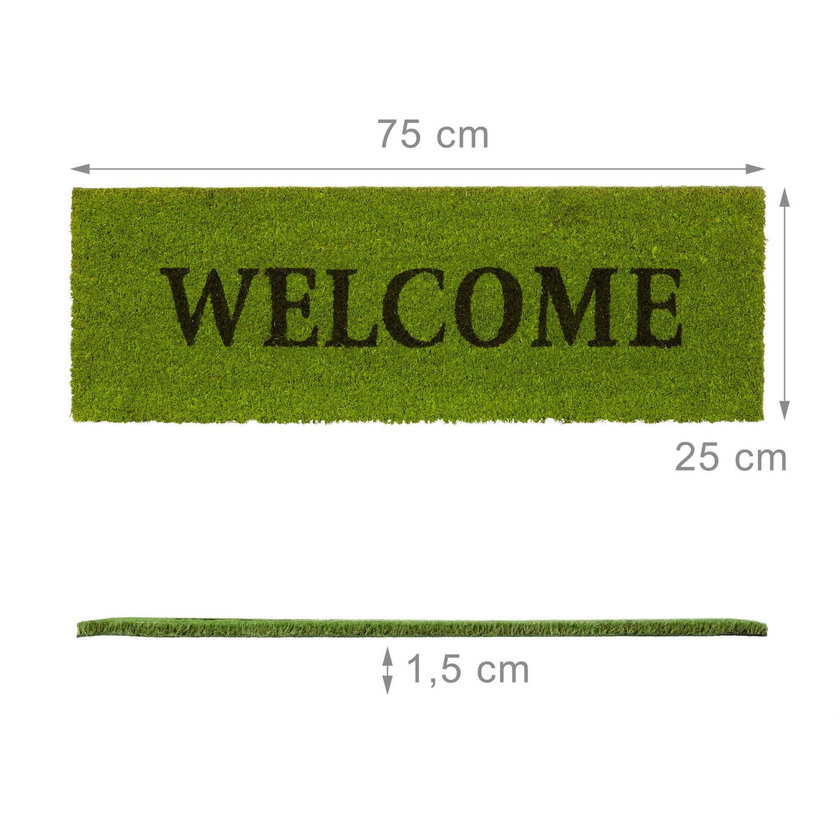 Door mat coconut fiber narrow "Welcome"