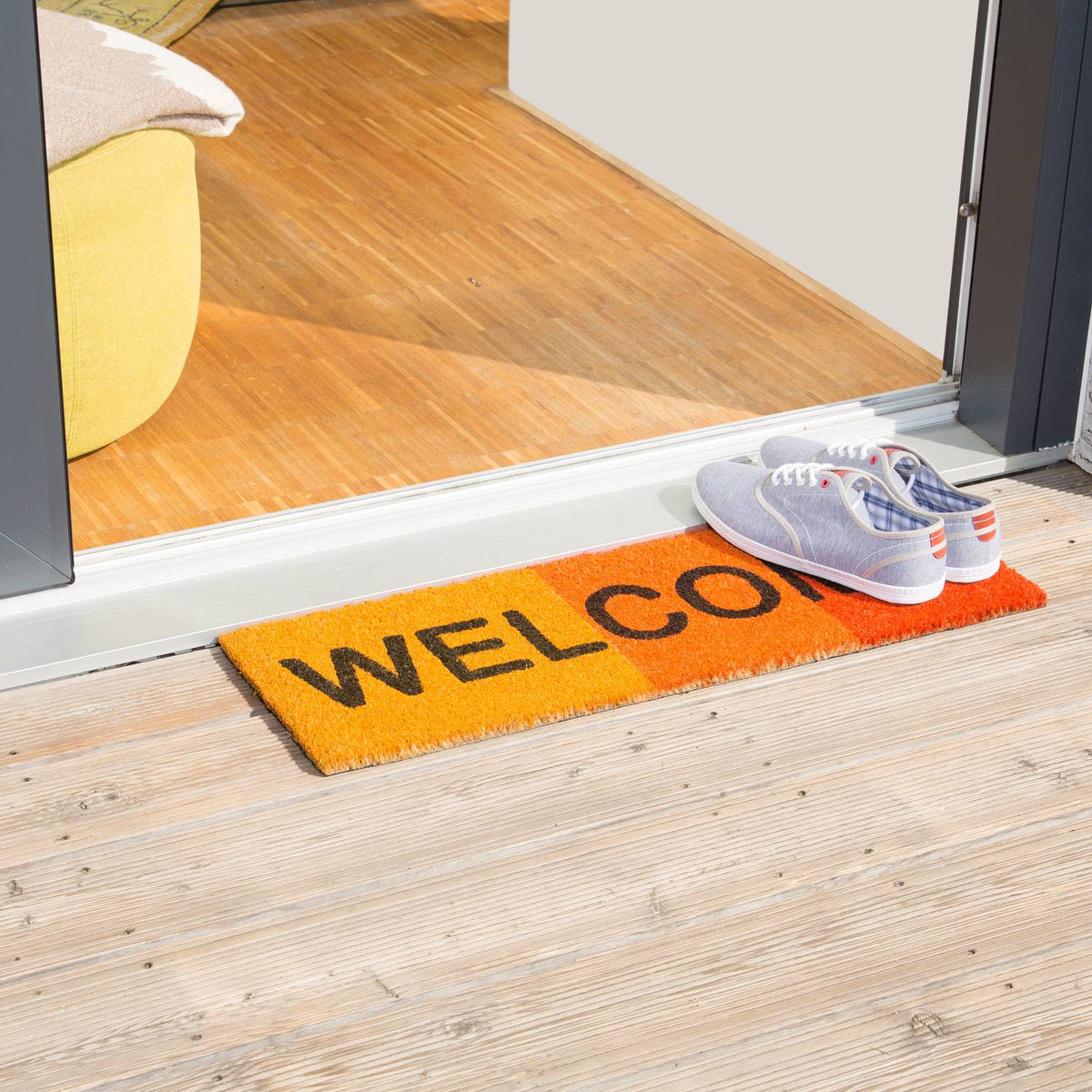 Door mat coconut fiber narrow "Welcome"