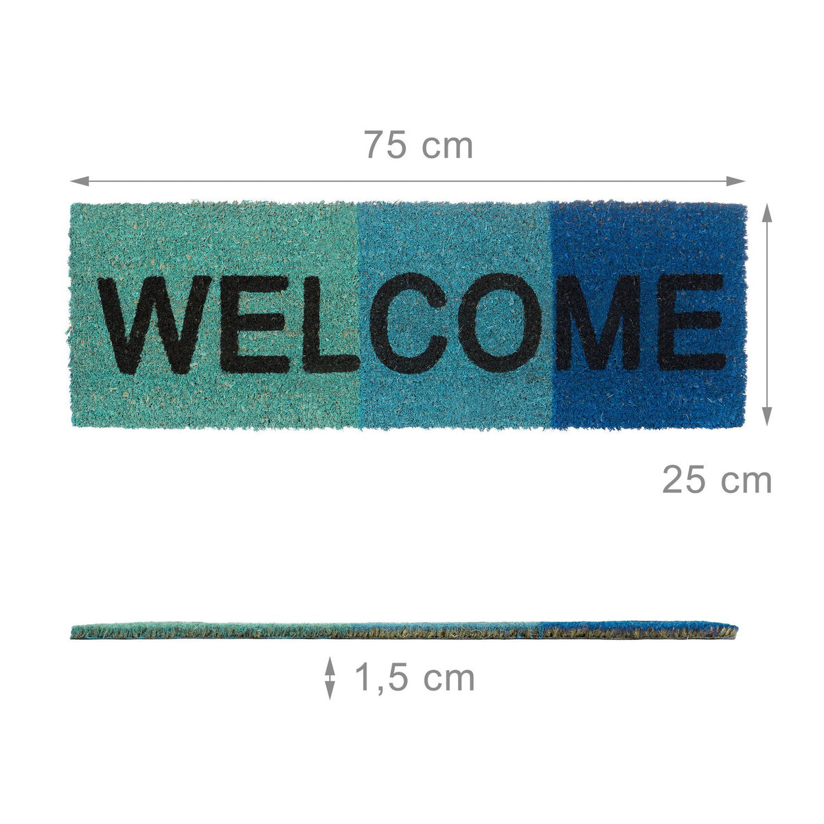Door mat coconut fiber narrow with star