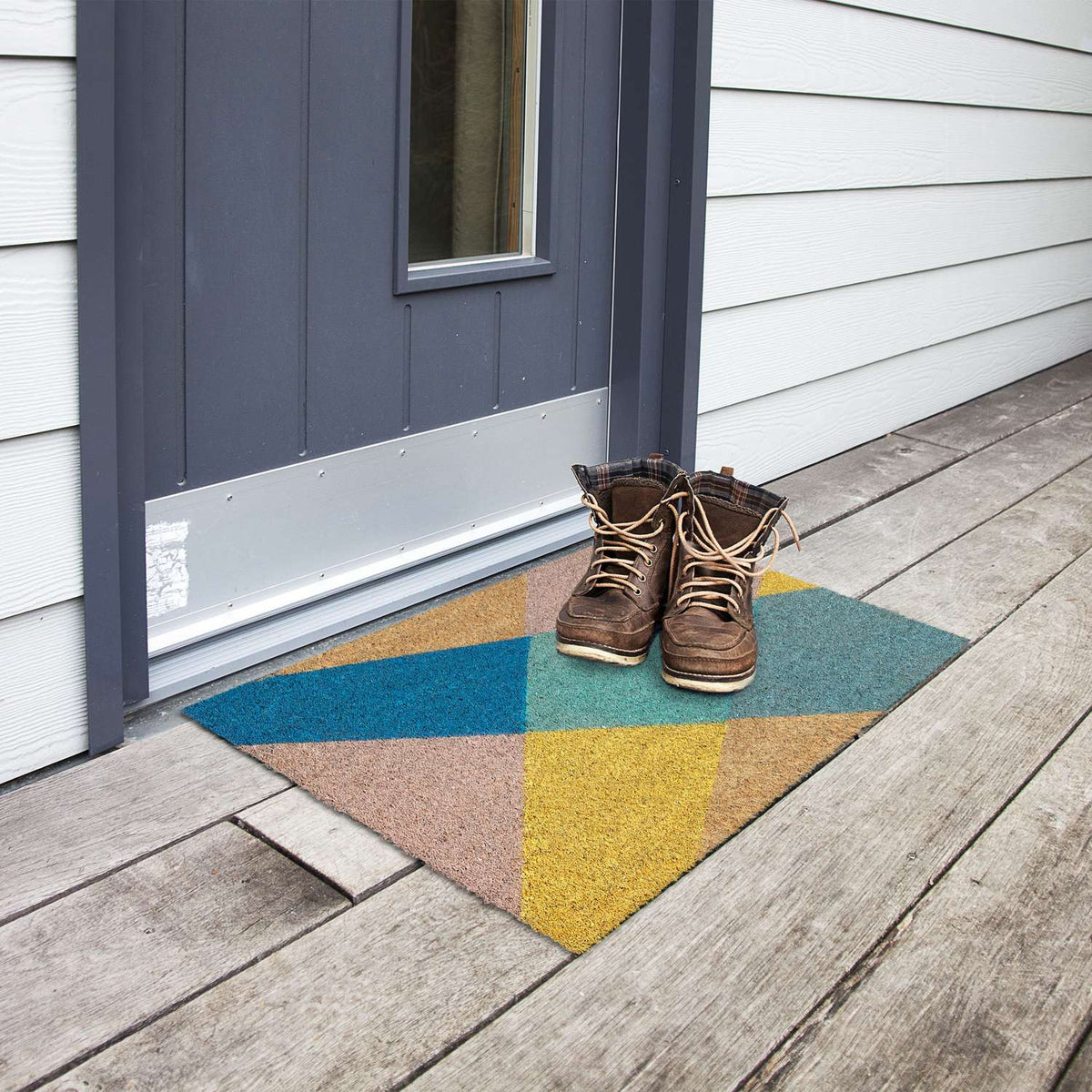 Door mat coconut fiber patterned