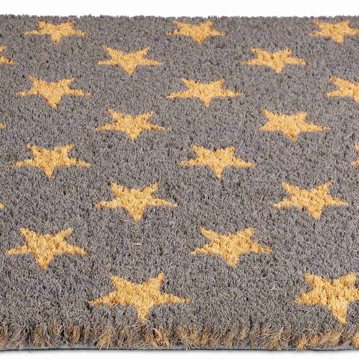 Doormat coconut fiber star pattern