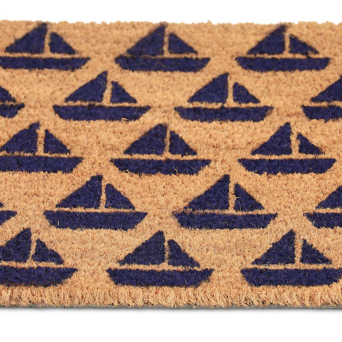 Doormat coconut fiber with boat pattern