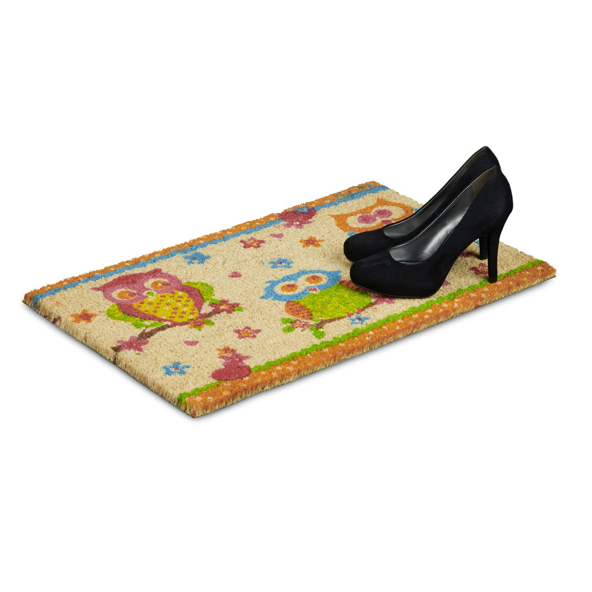 Doormat coconut fiber with owls 40x60 cm