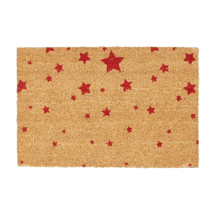 Doormat coconut fiber with star motif