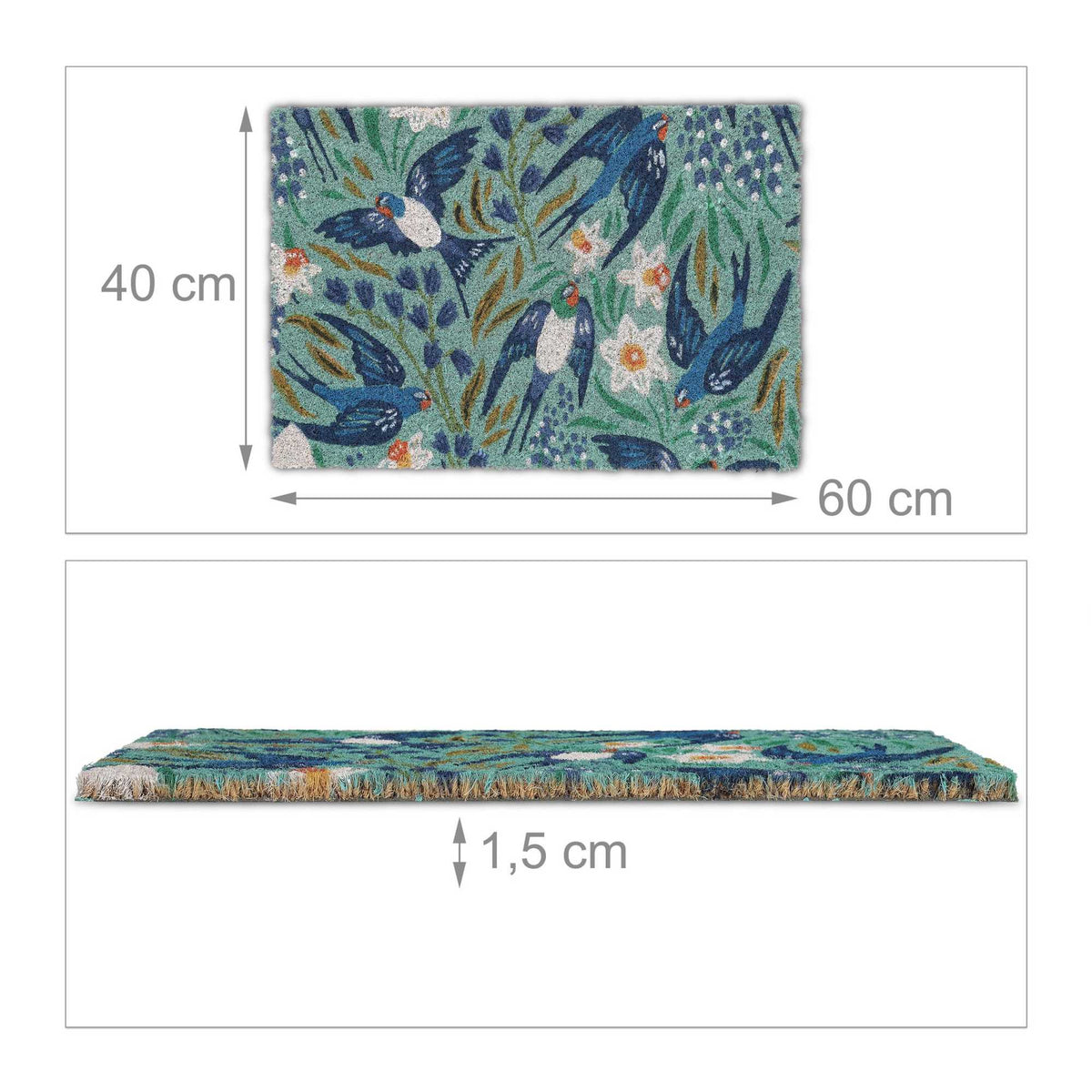 Doormat coconut fiber with swallows